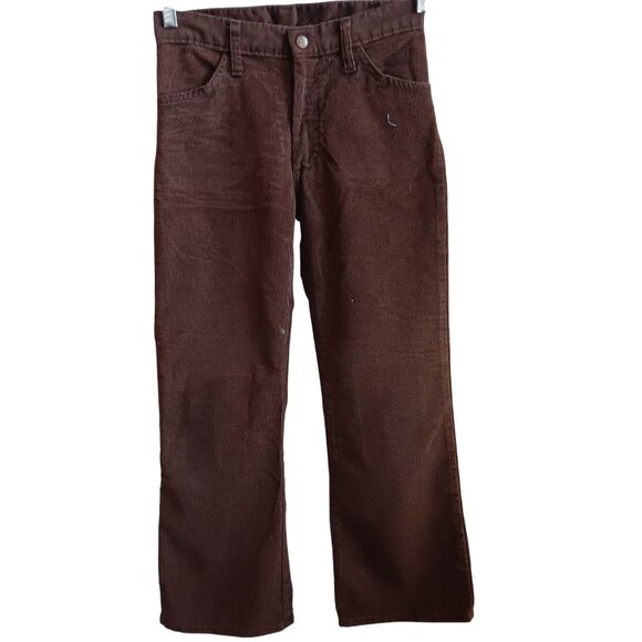 Boys 27x27 Vintage Corduroy Jeans Pants Bootcut 1970's Hippie Disco - Picture 1 of 5